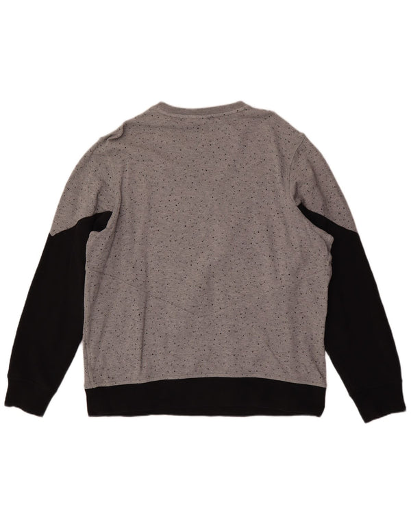 Nike Mens Graphic Sweatshirt Jumper XL Grey Colourblock Cotton