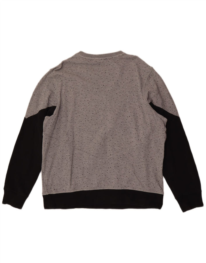 Nike Mens Graphic Sweatshirt Jumper XL Grey Colourblock Cotton