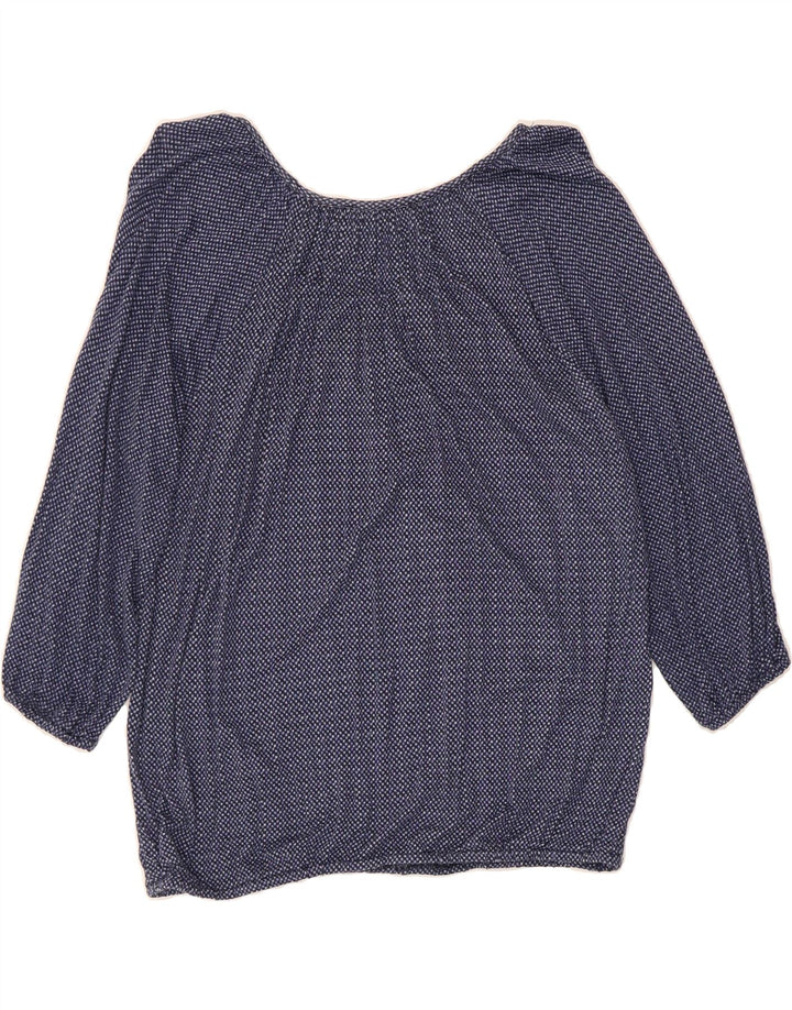 MICHAEL KORS Womens Oversized Blouse Top UK 10 Small Navy Blue Spotted Vintage Michael Kors and Second-Hand Michael Kors from Messina Hembry 