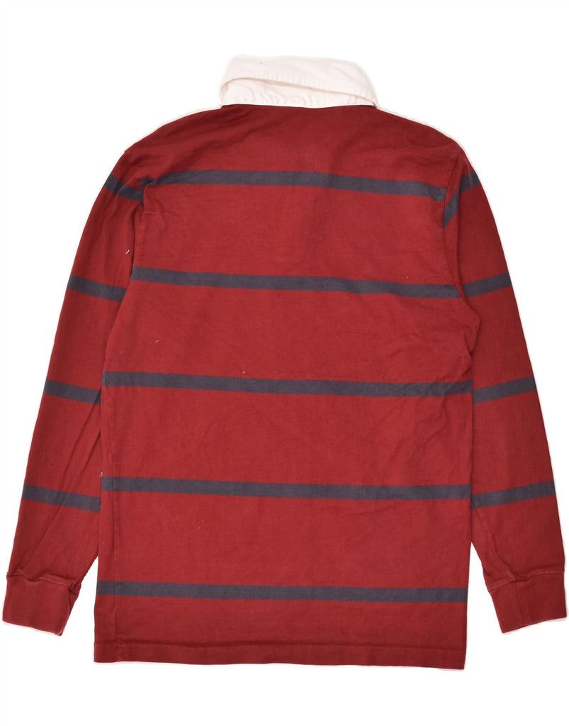 OLD NAVY Mens Long Sleeve Rugby Polo Shirt Small Red Striped Cotton | Vintage Old Navy | Thrift | Second-Hand Old Navy | Used Clothing | Messina Hembry 