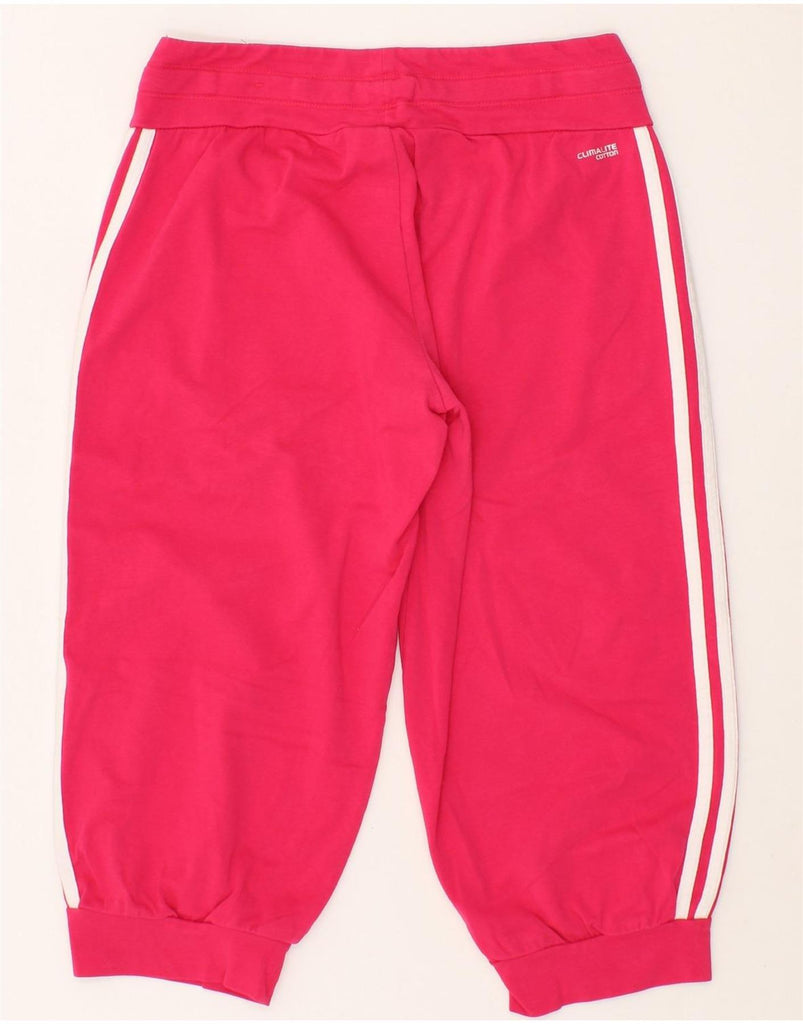 ADIDAS Womens Climalite Capri Tracksuit Trousers Joggers UK 4/6 XS Pink | Vintage Adidas | Thrift | Second-Hand Adidas | Used Clothing | Messina Hembry 