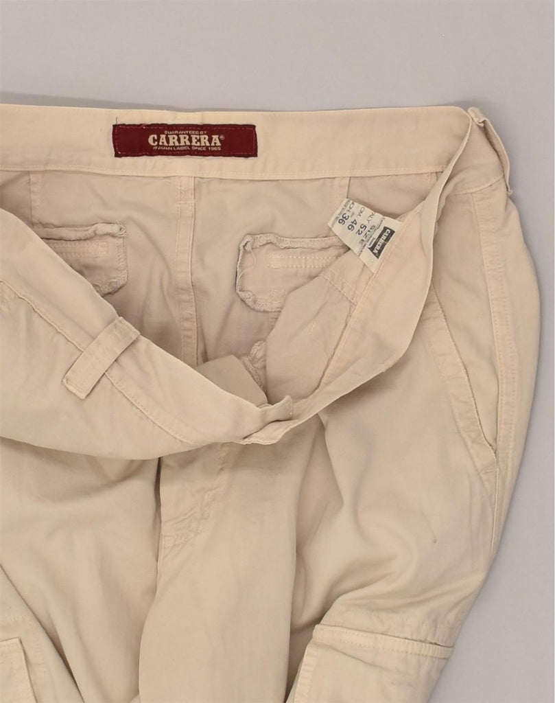 CARRERA Mens Straight Cargo Trousers W36 L27 Beige Cotton | Vintage Carrera | Thrift | Second-Hand Carrera | Used Clothing | Messina Hembry 