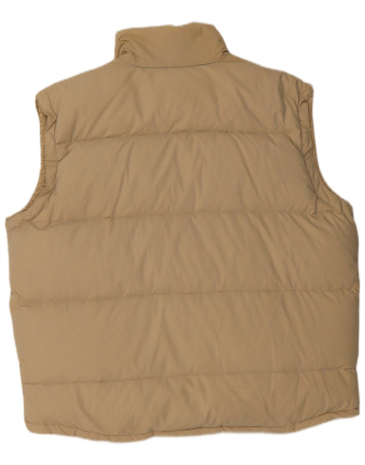 Asics Mens Padded Gilet UK 42 XL Beige Polyester