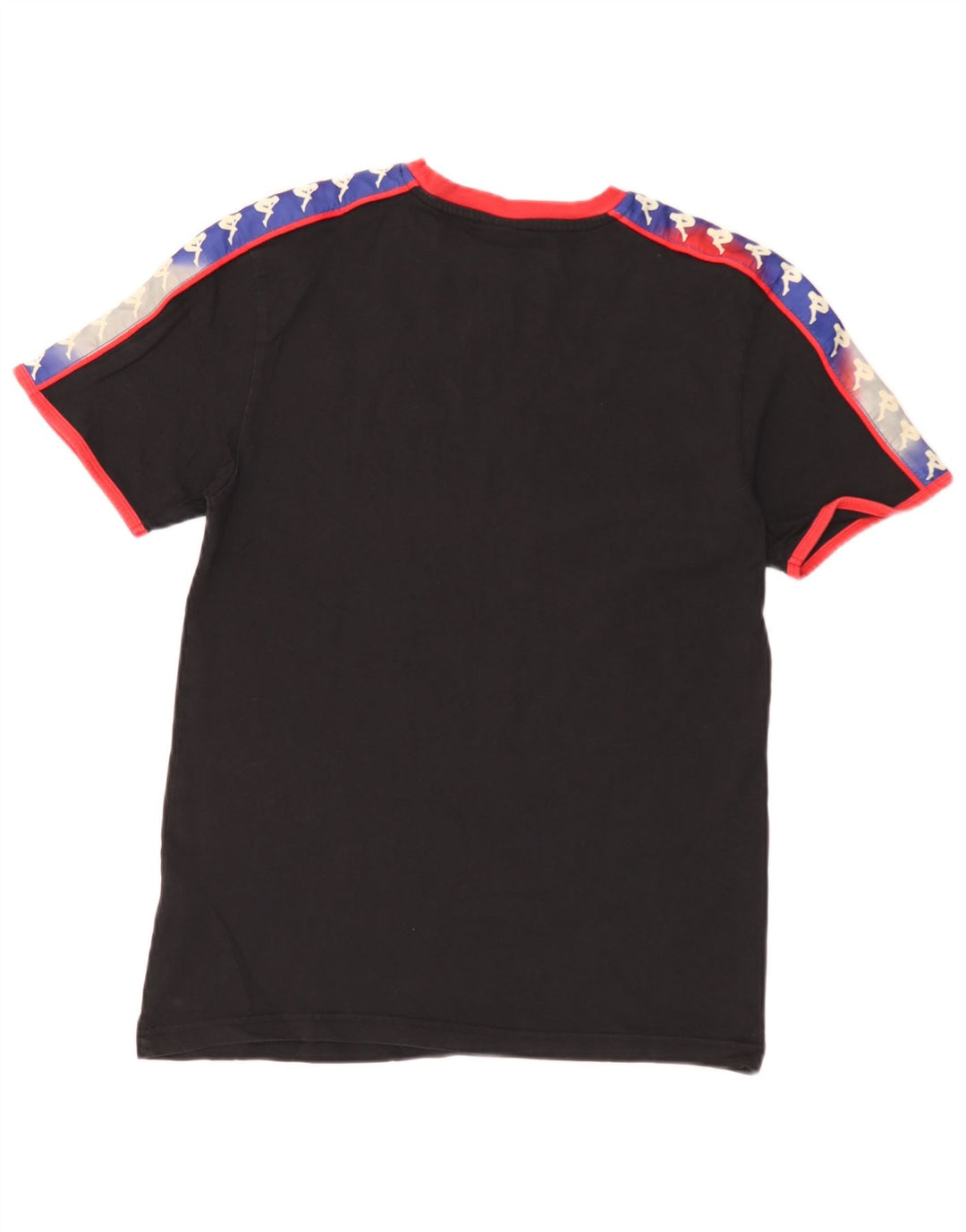 Kappa Mens Graphic T-Shirt Top Small Black Colourblock Cotton