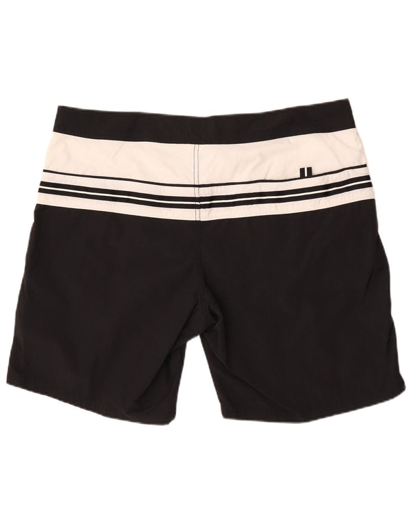 Coast Mens Graphic Swimming Shorts XL Black Colourblock Polyamide Beach