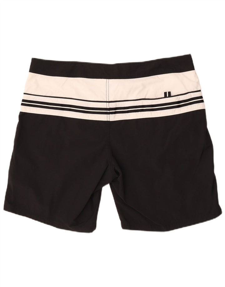 Coast Mens Graphic Swimming Shorts XL Black Colourblock Polyamide Beach