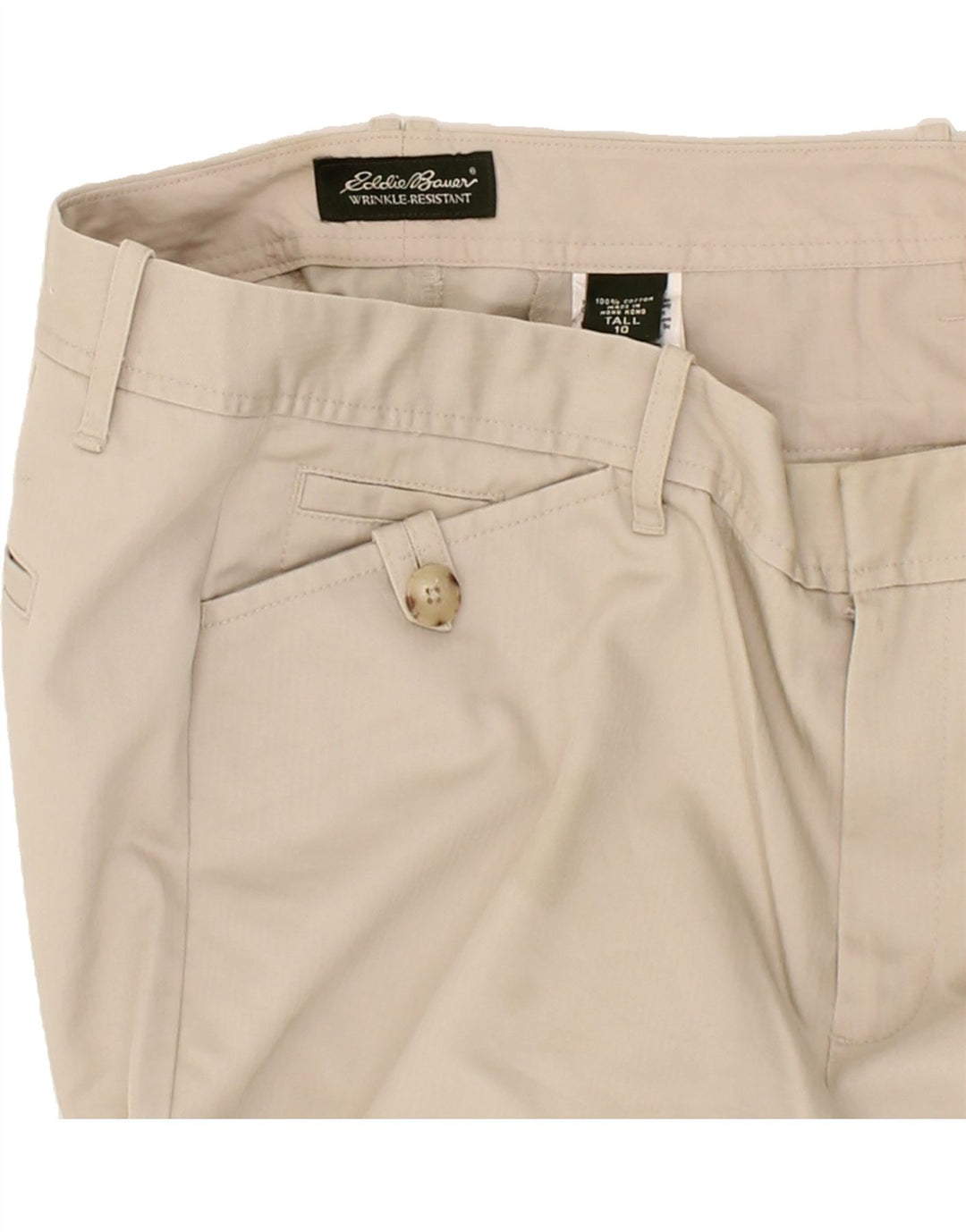 EDDIE BAUER Womens Straight Casual Trousers US 10 Medium W32 L31 Beige Vintage Eddie Bauer and Second-Hand Eddie Bauer from Messina Hembry 