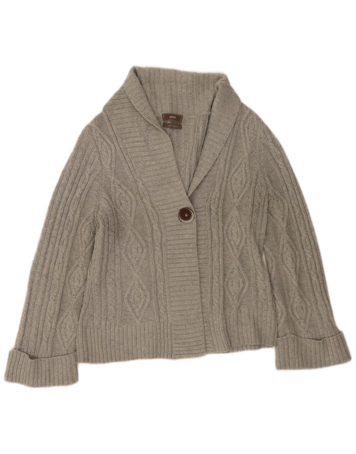 Marks & Spencer Womens Cardigan Sweater UK 14 Large Grey Acrylic