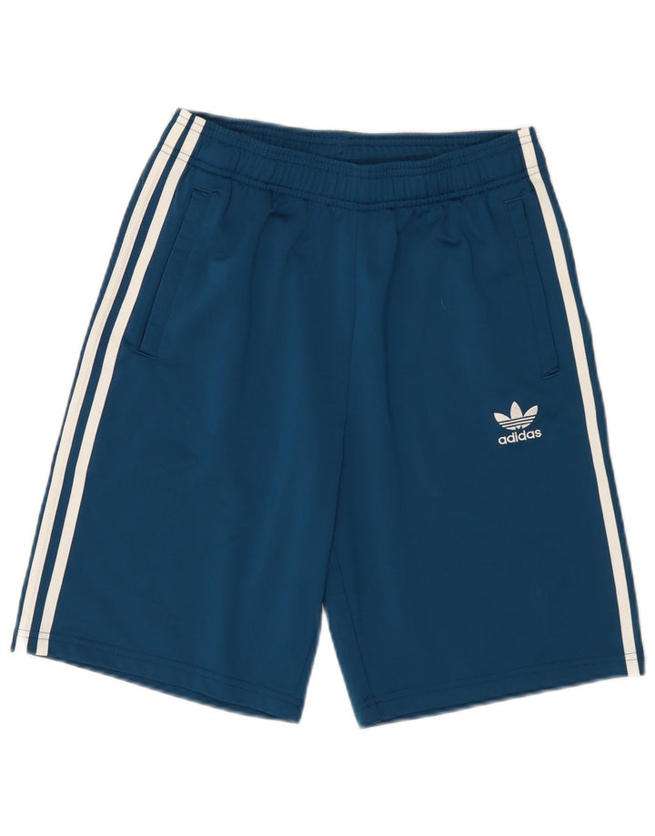 Adidas Boys Sport Shorts 13-14 Years Blue Polyester