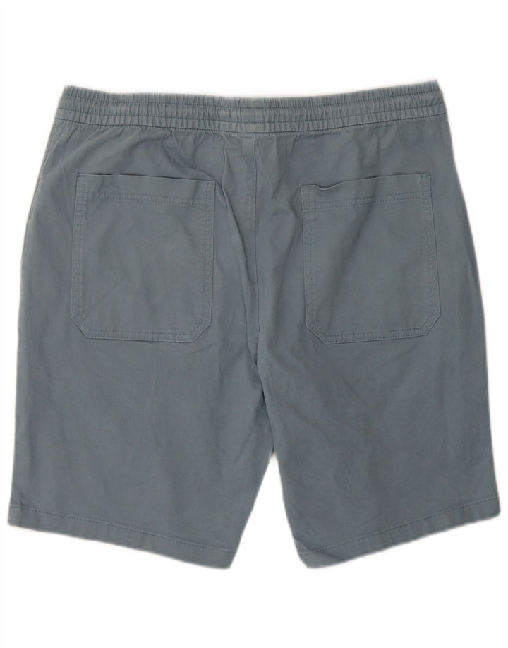 Marks & Spencer Mens Chino Shorts W34 Large Blue Cotton