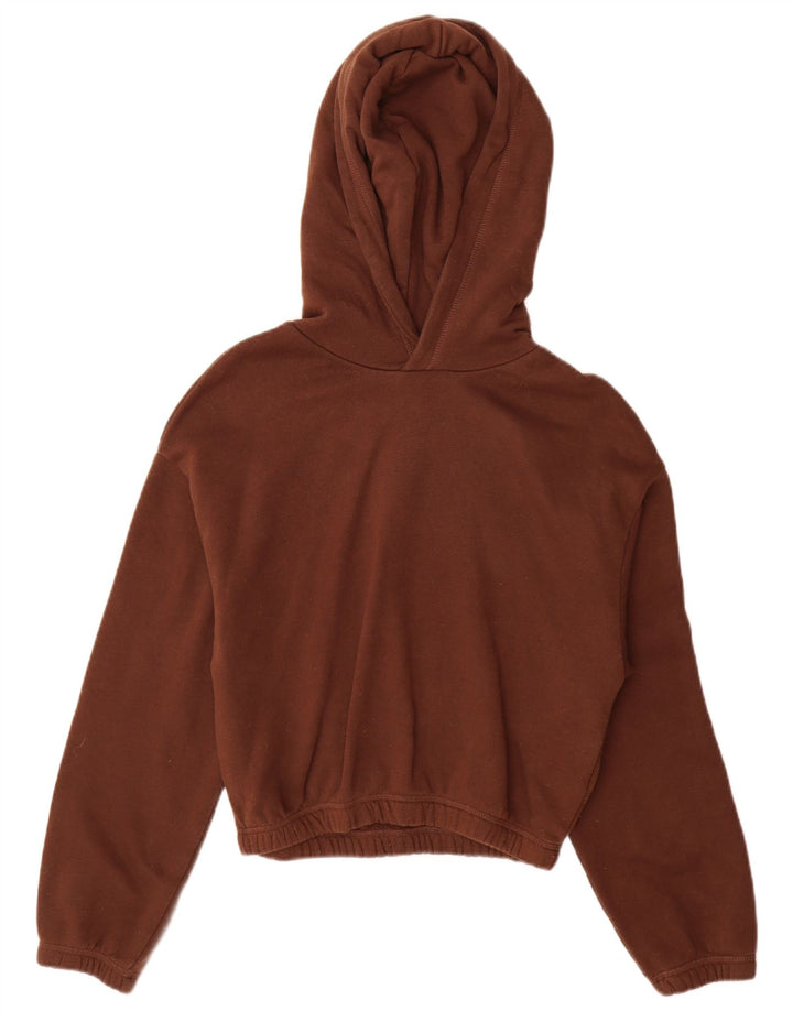 Zara Womens Hoodie Jumper UK 10 Small Brown
