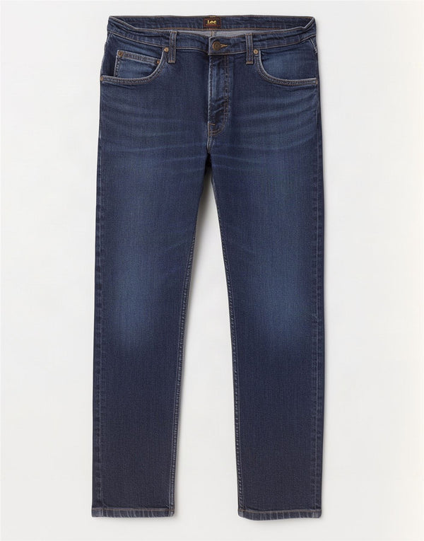 Lee Mens Rider Slim Straight Jeans W32 L27 Navy Blue Cotton