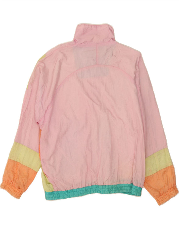 VINTAGE Womens Oversized Full Tracksuit UK 14 Medium  Pink Colourblock