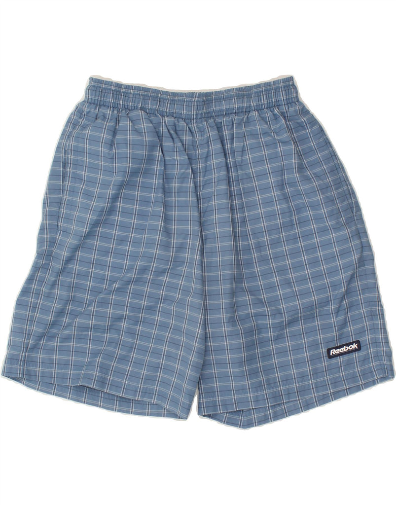 REEBOK Mens Sport Shorts Small Blue Check | Vintage Reebok | Thrift | Second-Hand Reebok | Used Clothing | Messina Hembry 