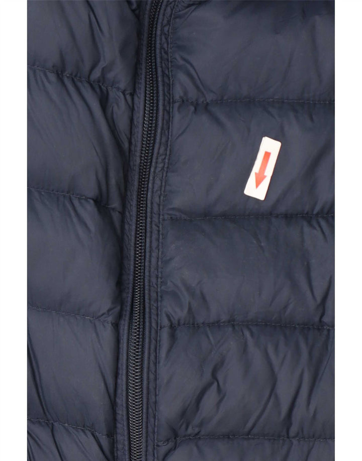 Benetton Womens Padded Jacket UK 10 Small Navy Blue