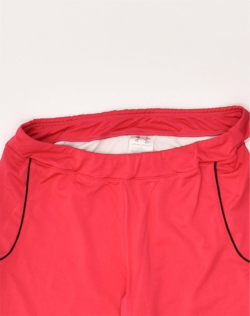 UNDER ARMOUR Girls Bermuda Sport Shorts 15-16 Years XL Red Polyester | Vintage Under Armour | Thrift | Second-Hand Under Armour | Used Clothing | Messina Hembry 