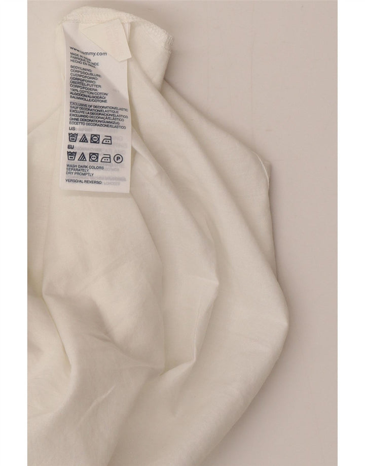 Tommy Hilfiger Womens Sundress UK 8 Small White Check Cotton
