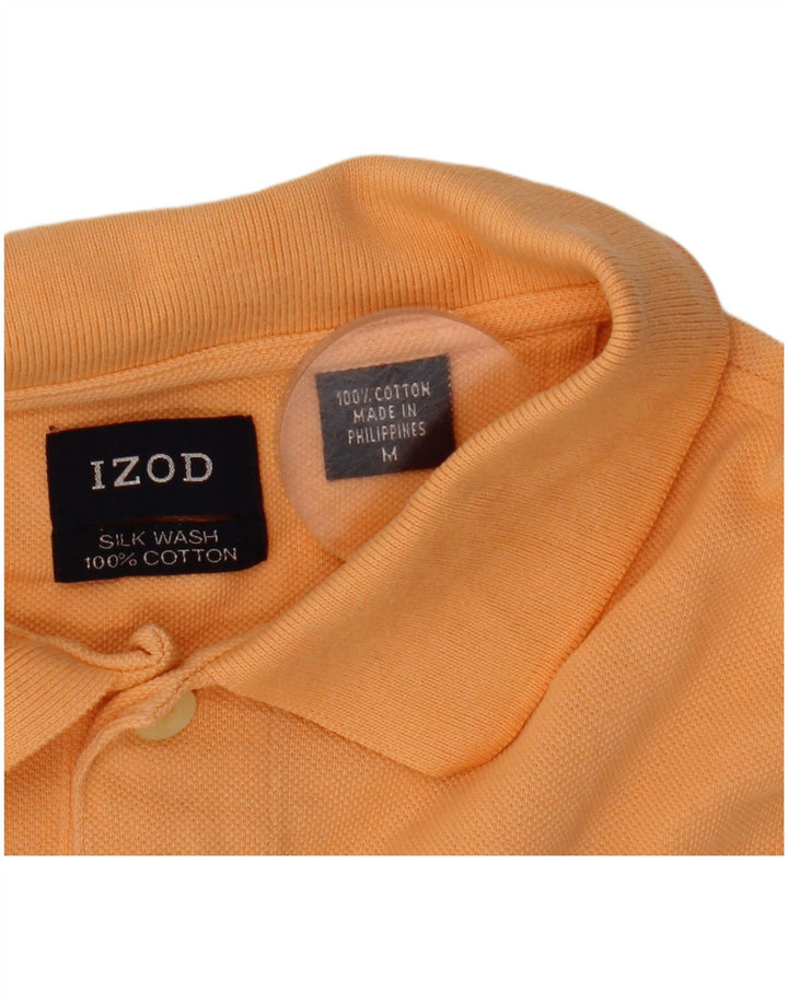 IZOD Mens Polo Shirt Medium Orange Cotton