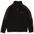 ADIDAS Boys Tracksuit Top Jacket 9-10 Years Black Polyester
