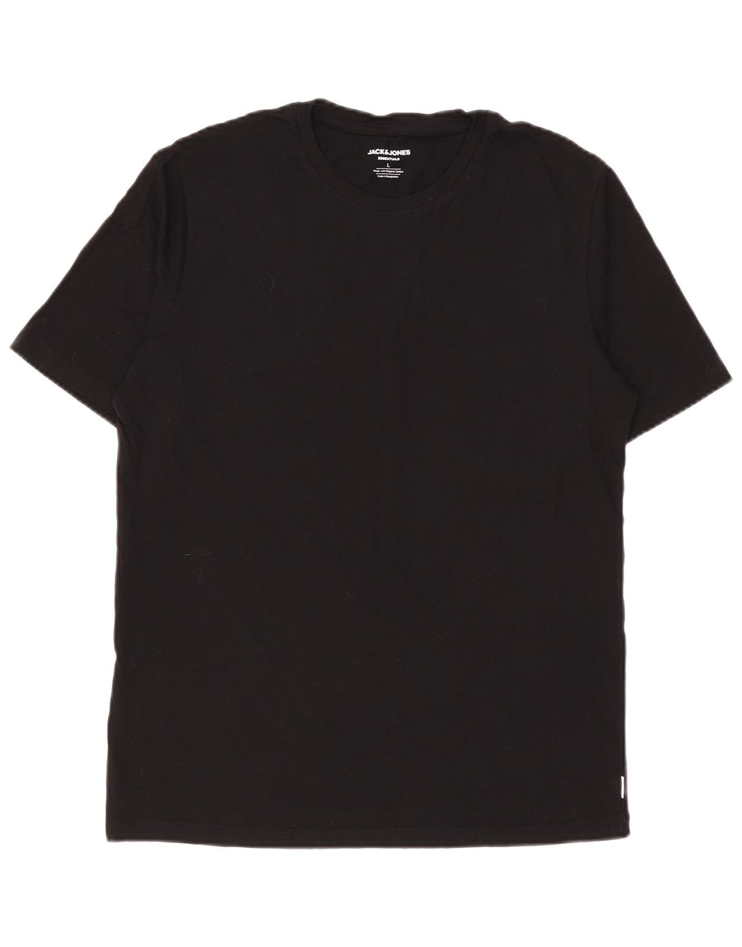 Jack & Jones Mens T-Shirt Top Large Black Cotton