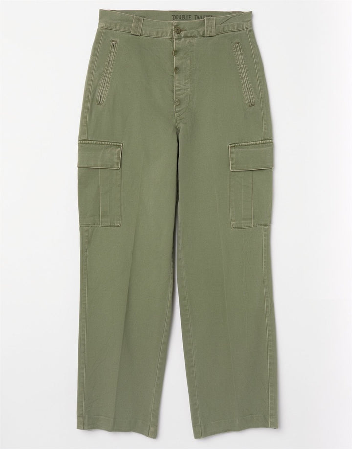 Rifle Mens Tapered Cargo Trousers W28 L30 Green