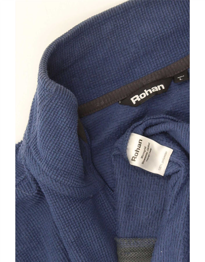 Rohan Mens Fleece Jacket UK 40 Large Navy Blue Polyester
