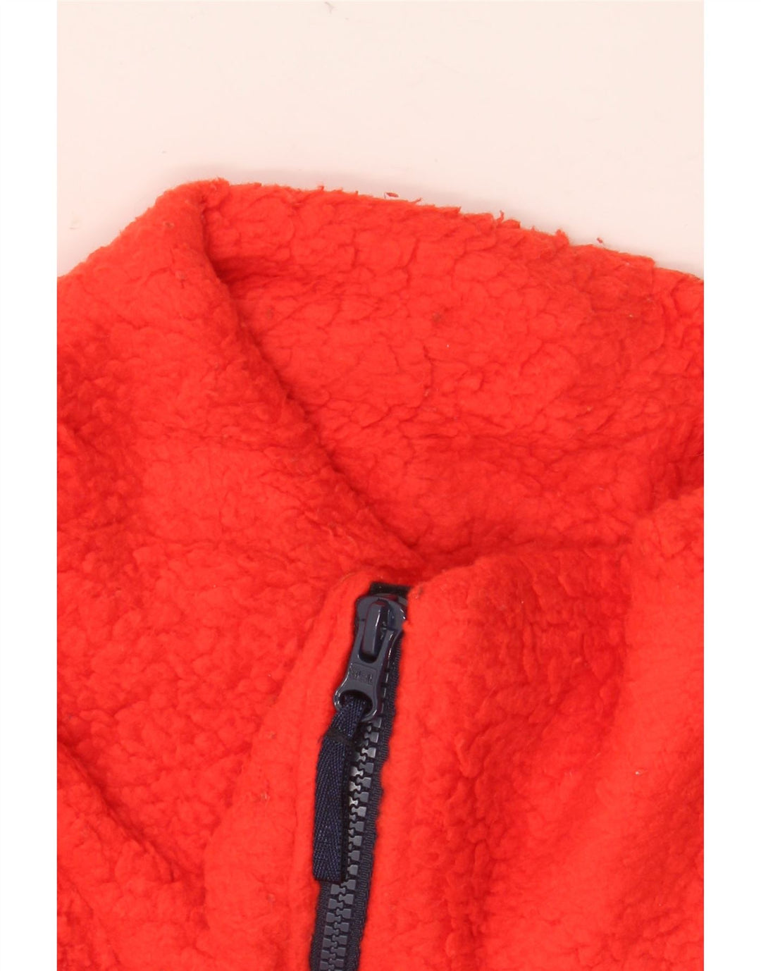 J. CREW Womens Zip Neck Fleece Jumper UK 14 Medium Orange Polyester