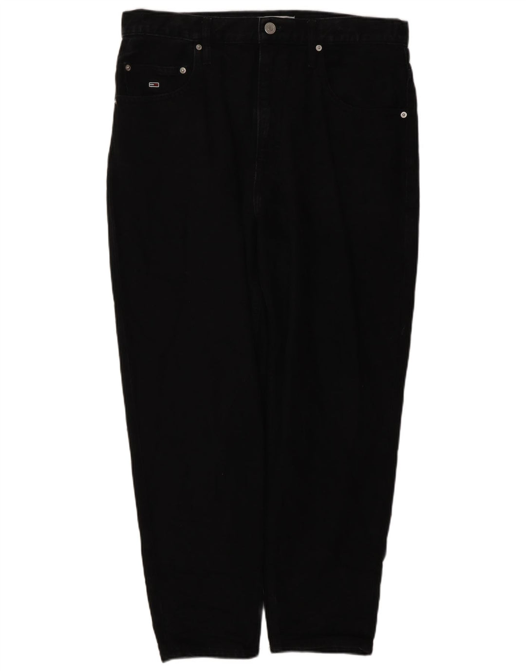 TOMMY HILFIGER Mens Tapered Jeans W34 L26 Black Cotton