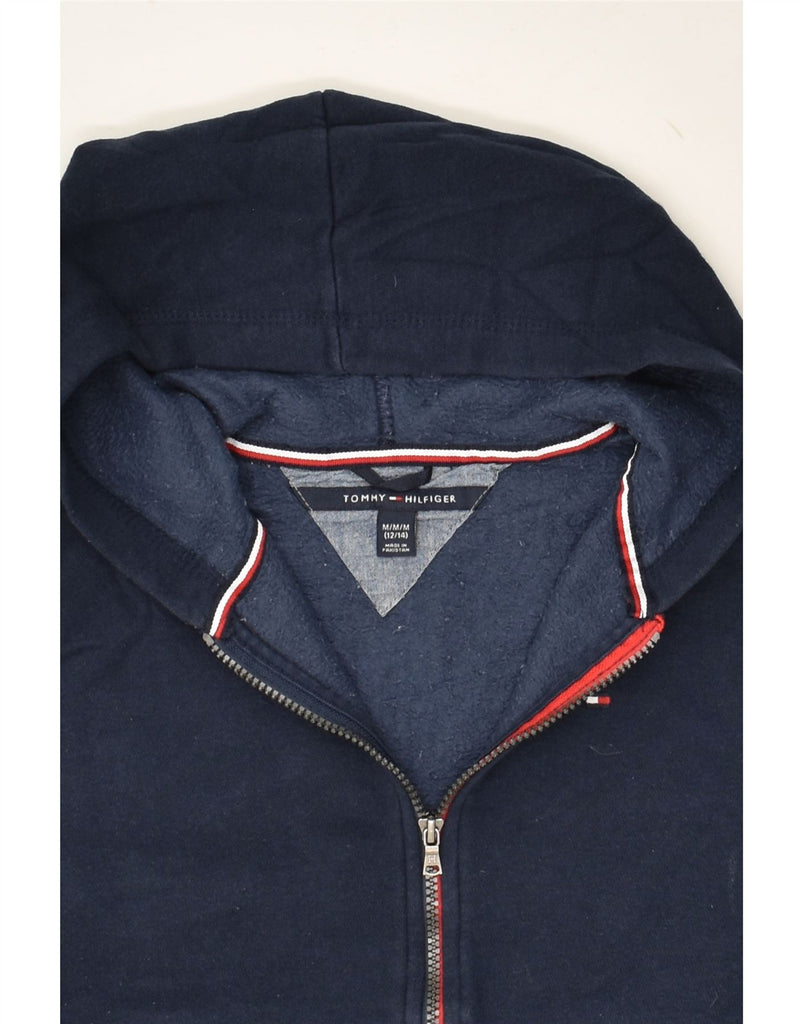 TOMMY HILFIGER Boys Graphic Zip Hoodie Sweater 12-13 Years Navy Blue | Vintage Tommy Hilfiger | Thrift | Second-Hand Tommy Hilfiger | Used Clothing | Messina Hembry 