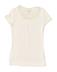 BANANA REPUBLIC Womens T-Shirt Top UK 4 XS White Cotton