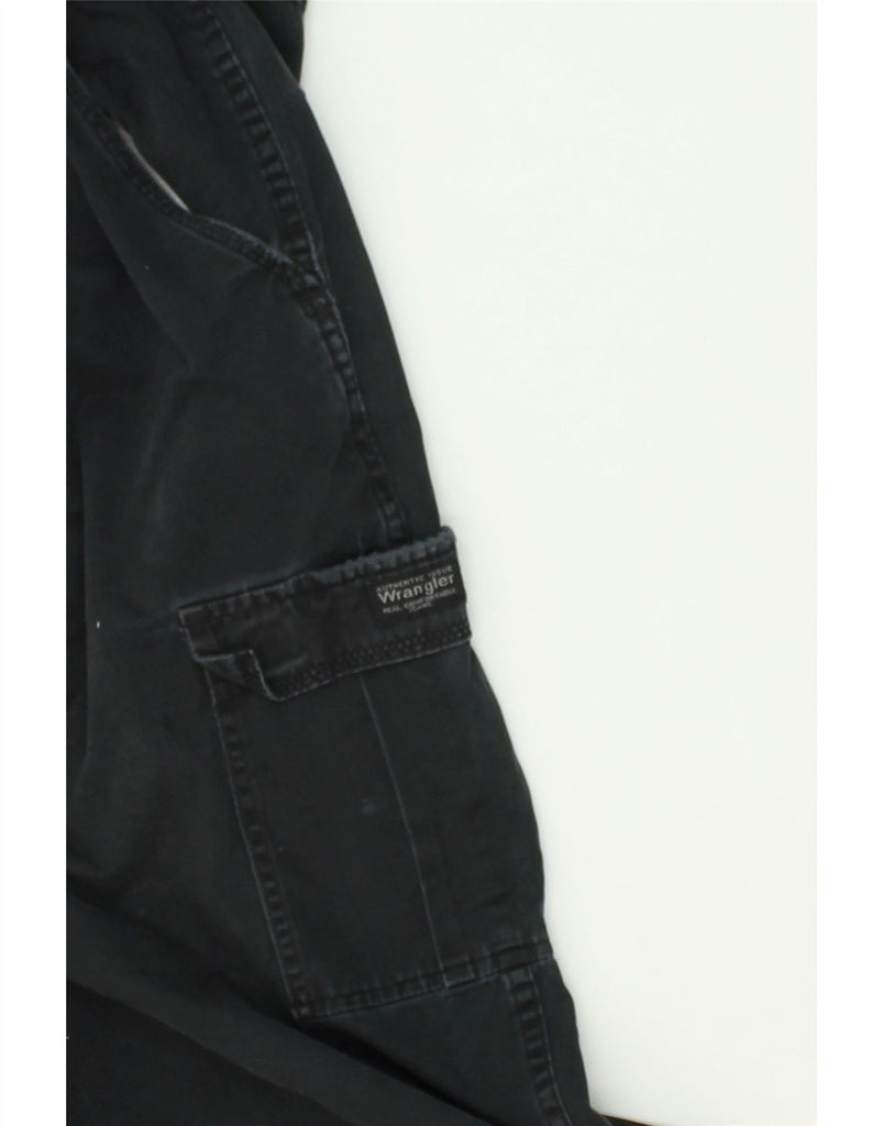 WRANGLER Mens Straight Cargo Trousers W46 L32 Black Cotton | Vintage Wrangler | Thrift | Second-Hand Wrangler | Used Clothing | Messina Hembry 