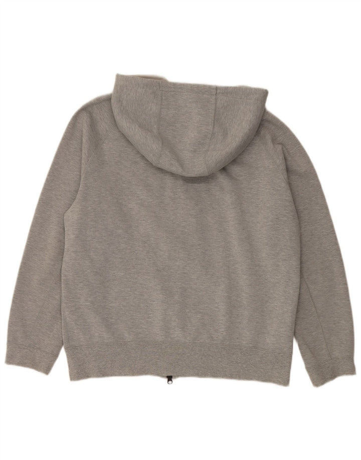 Nike Mens Zip Hoodie Sweater Large Grey Cotton