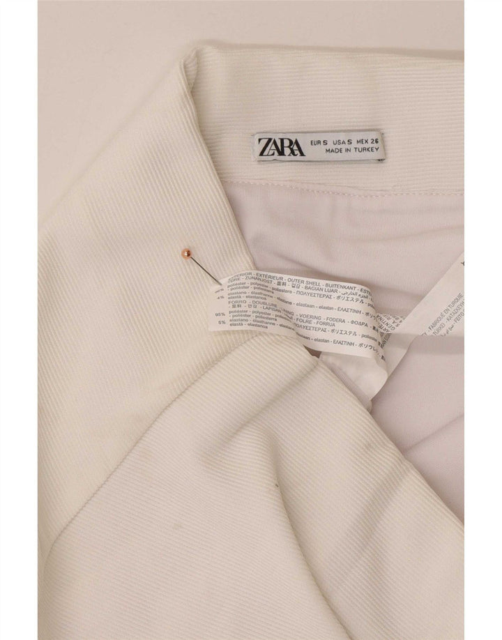 Zara Womens Mini Skirt Small W26 White Polyester