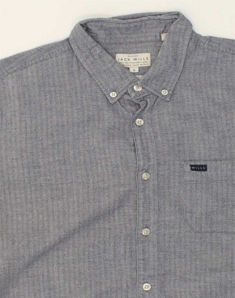 JACK WILLS Mens Shirt Medium Grey Striped Cotton | Vintage Jack Wills | Thrift | Second-Hand Jack Wills | Used Clothing | Messina Hembry 