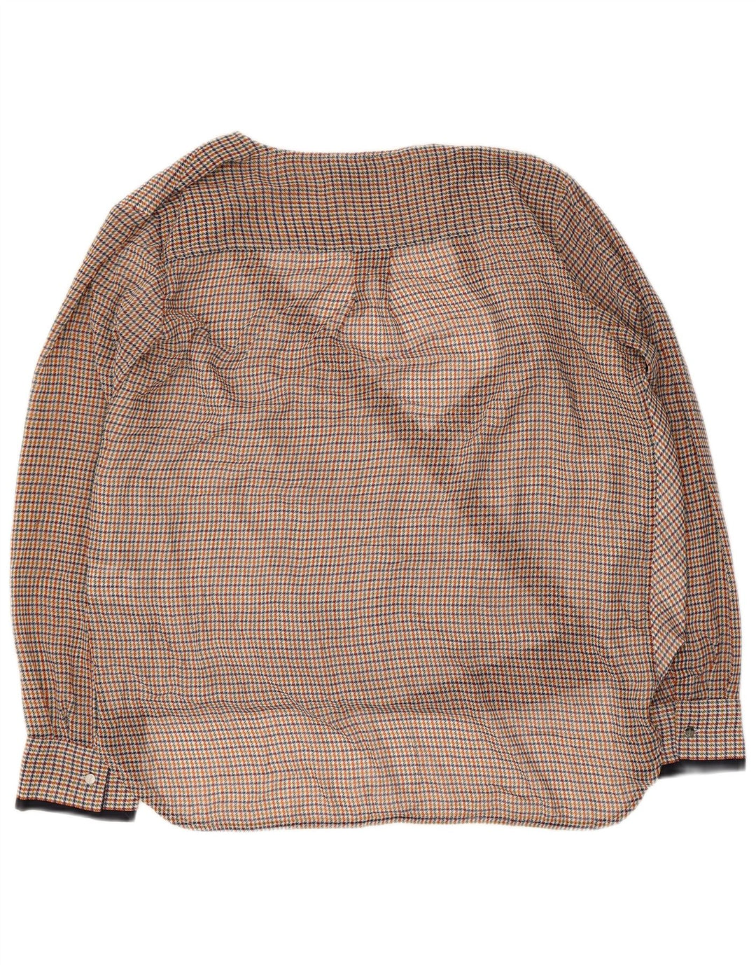 DKNY Womens Long Sleeve Blouse Top UK 16 Large Multicoloured Houndstooth