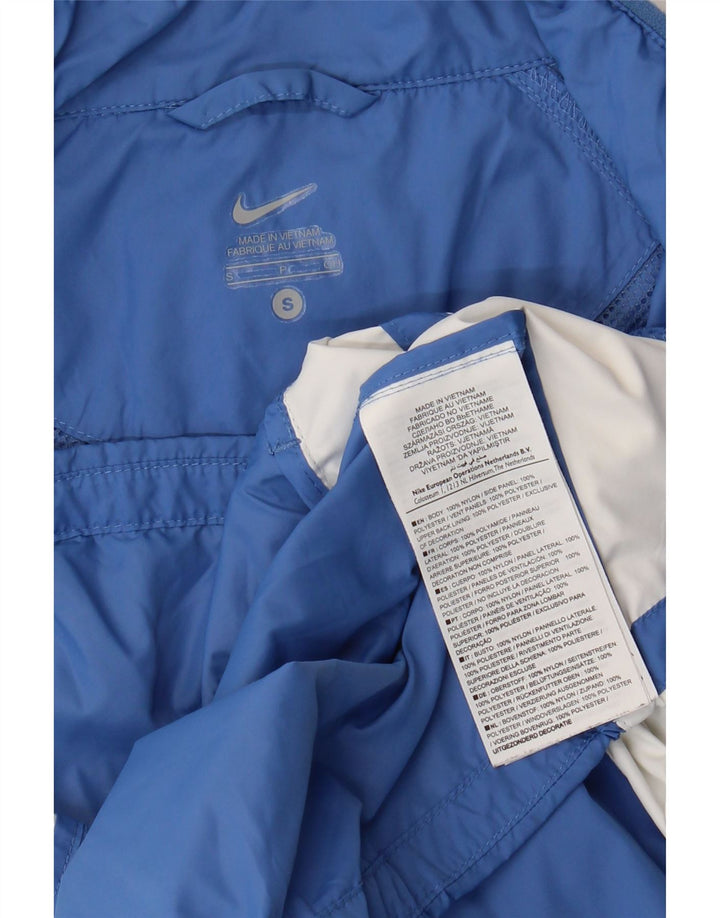 Nike Mens Tracksuit Top Jacket Small Blue Colourblock Nylon