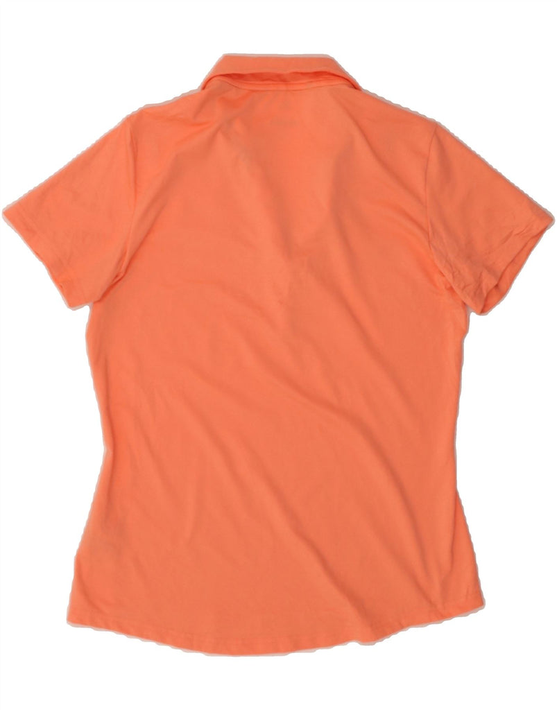 ADIDAS Womens Polo shirt UK 10 Small Orange Striped Polyester Vintage Adidas and Second-Hand Adidas from Messina Hembry 