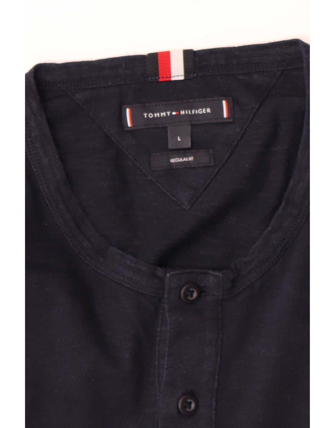 Tommy Hilfiger Mens Regular Fit Top Long Sleeve Large Navy Blue