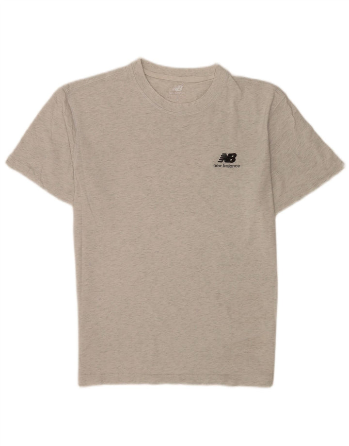 New Balance Mens T-Shirt Top Small Grey Flecked
