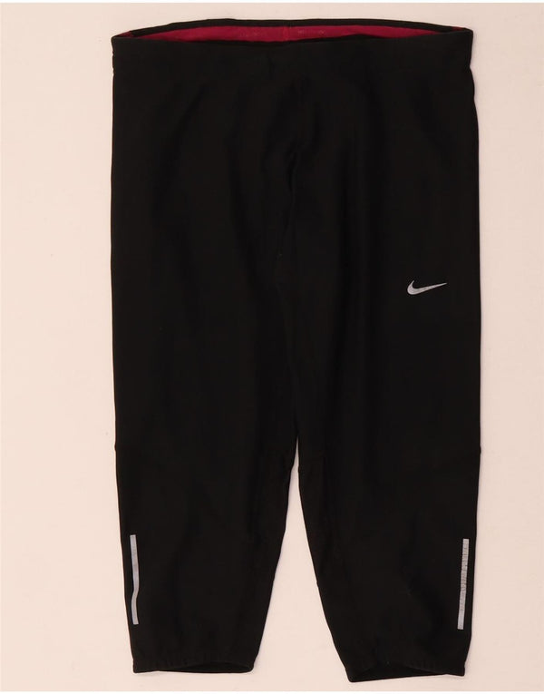 Nike Womens Dri Fit Capri Leggings UK 12 Medium Black