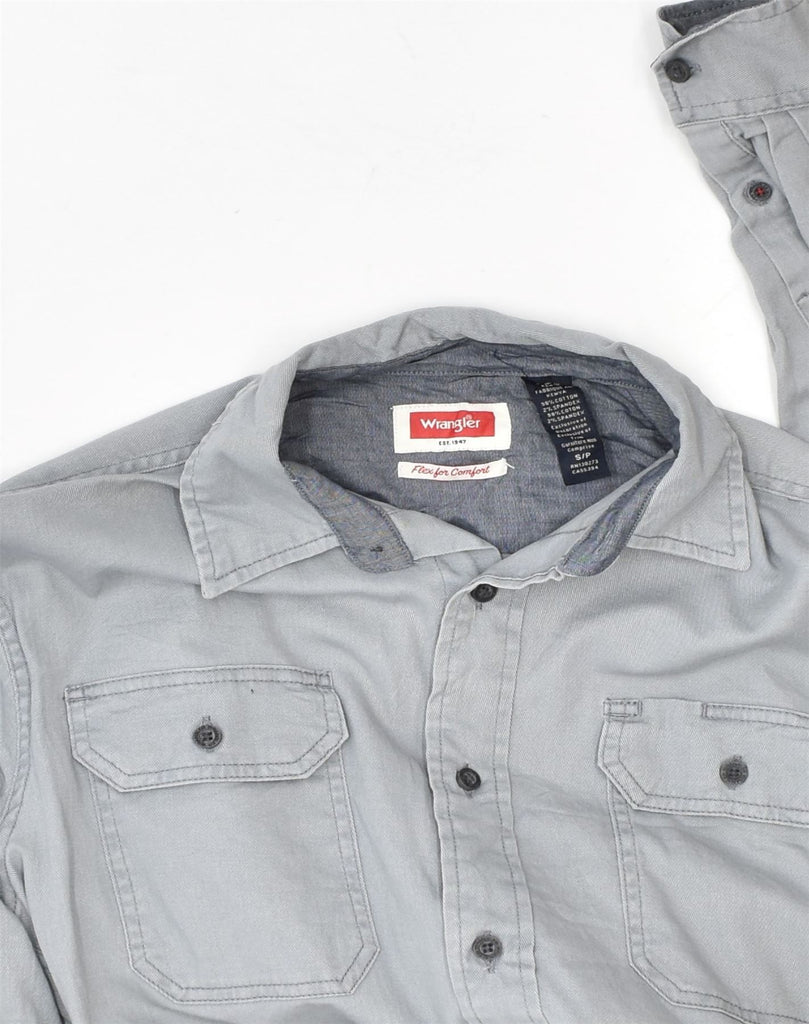 WRANGLER Mens Shirt Small Grey Cotton | Vintage | Thrift | Second-Hand | Used Clothing | Messina Hembry 