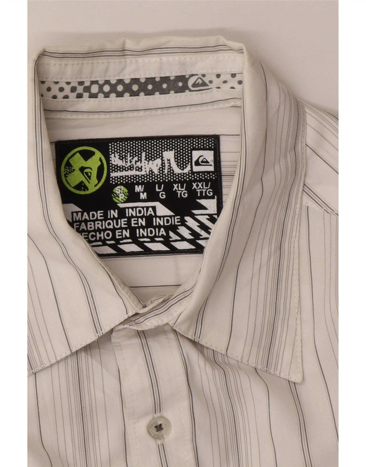 Quiksilver Mens Shirt Small White Striped