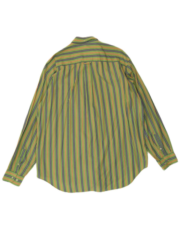 Lacoste Mens Shirt Size 44 XL Green Striped