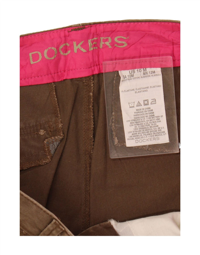 DOCKERS Womens Straight Chino Trousers US 10 Large W32 L32 Brown Cotton Vintage Dockers and Second-Hand Dockers from Messina Hembry 