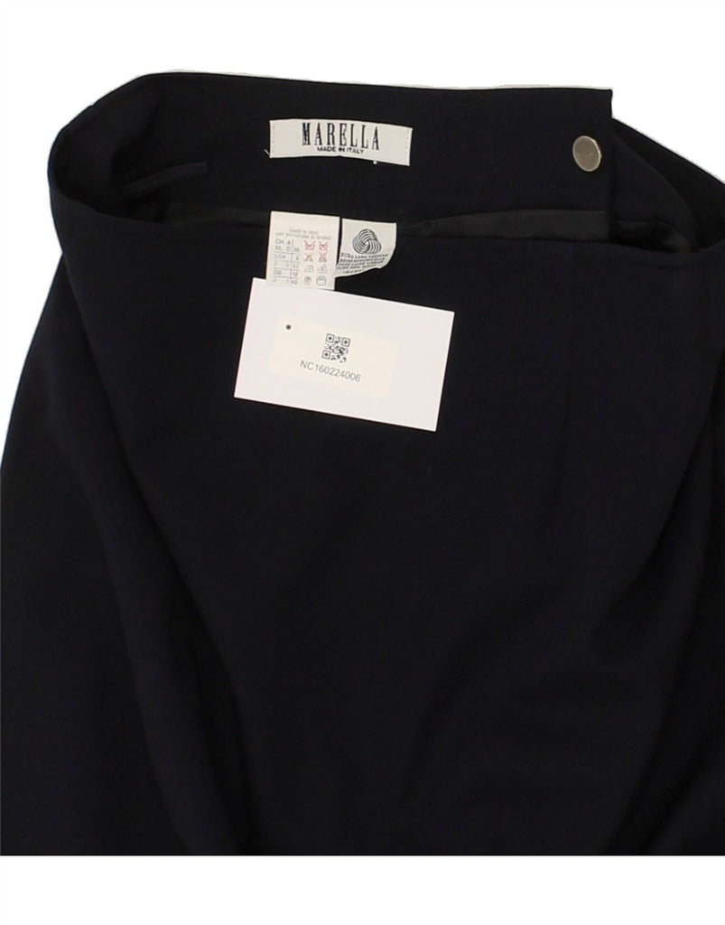 MARELLA Womens 1 Button 2 Piece Skirt Set UK 12 Medium  W28  Navy Blue | Vintage Marella | Thrift | Second-Hand Marella | Used Clothing | Messina Hembry 