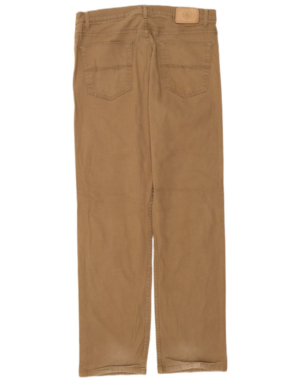 MARKS & SPENCER Mens Blue Harbour Casual Trousers W34 L33 Brown