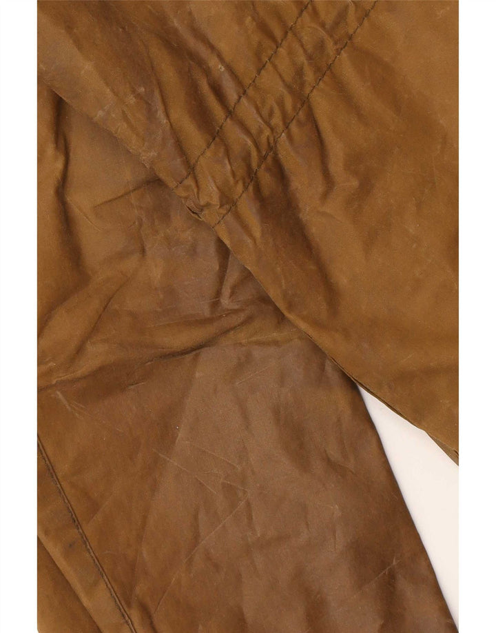 Barbour Womens Hooded Waxed Cotton Jacket UK 14 Large Brown