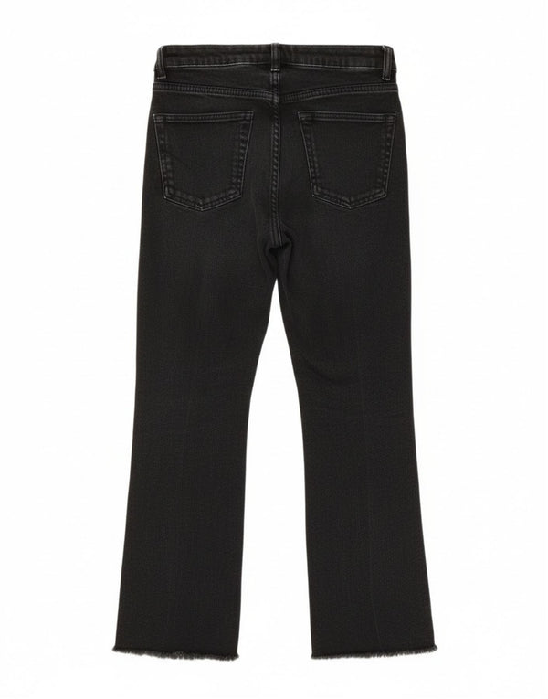 Zara Womens Cropped Jeans EU 38 Small W28 L24 Black