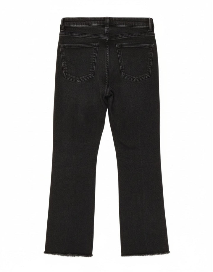 Zara Womens Cropped Jeans EU 38 Small W28 L24 Black