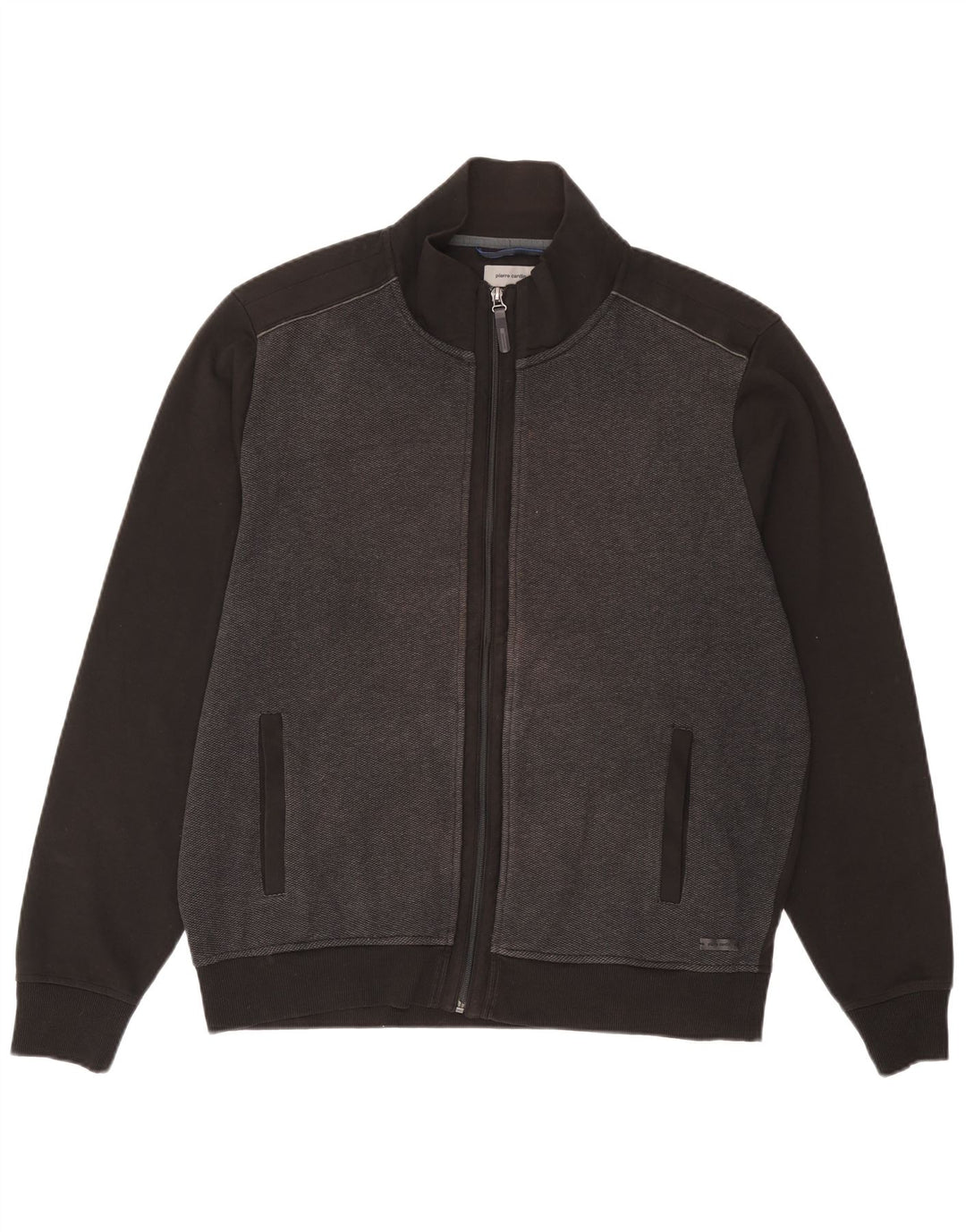 Pierre Cardin Mens Tracksuit Top Jacket 2XL Grey Colourblock Cotton